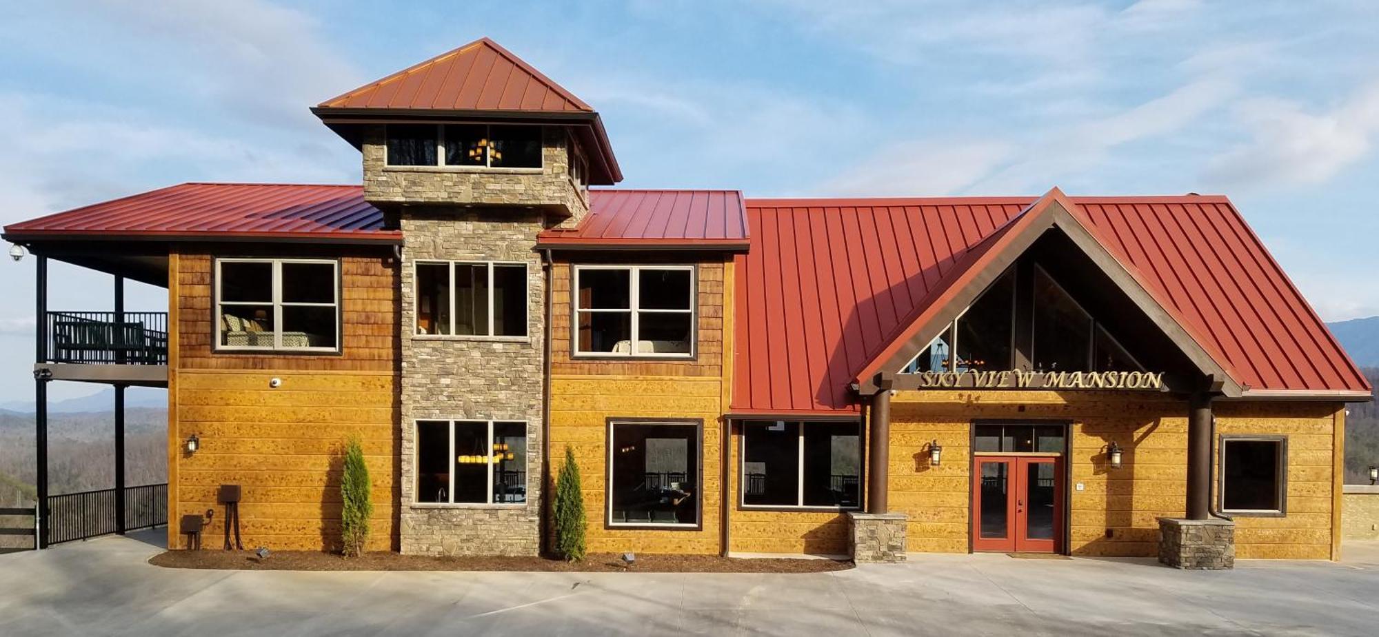 Villa Skyview Mansion:13Bdrm, 17Bath, Sleeps 70, Indoor Pool, Amazing Views Pigeon Forge Exterior foto